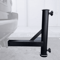 Thumbnail for Black powdercoated Phoenix Outrigger Hitch Mount for flagpole by Atlantic Flag & Pole Inc.