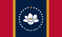 Thumbnail for Mississippi state flag with vibrant colors, durable fabric, made in USA by Atlantic Flagpole.