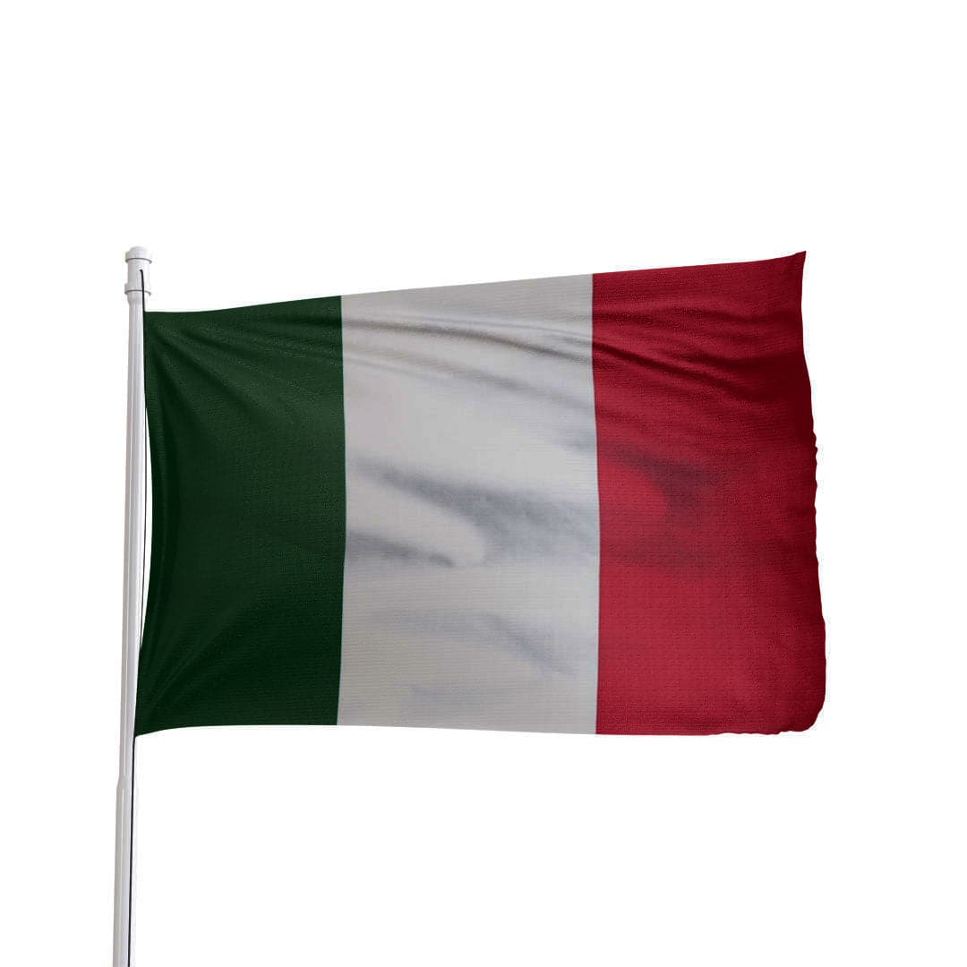Vibrant Italian flag featuring green, white, and red stripes by Atlantic Flag & Pole Inc.