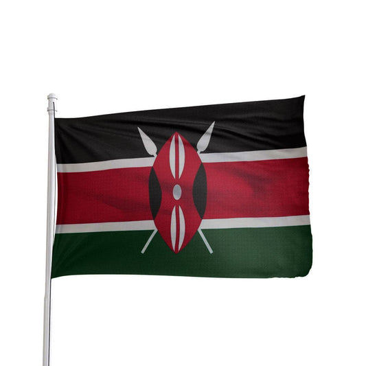 Kenya flag 3x5 ft in durable nylon with brass grommets from Atlantic Flag & Pole Inc.