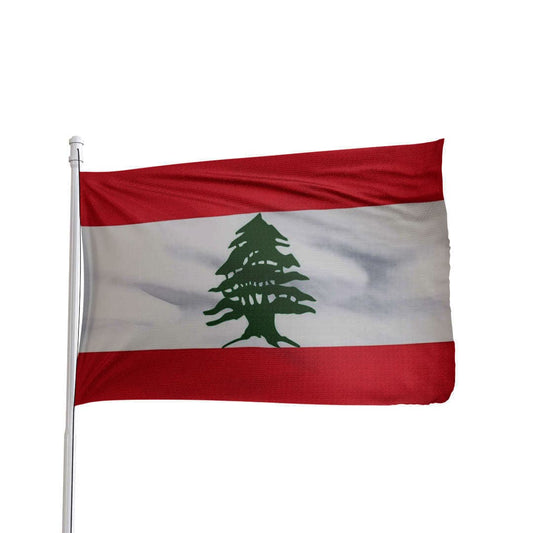 3x5 ft Lebanon flag made of 100% nylon with brass grommets by Atlantic Flag & Pole Inc.