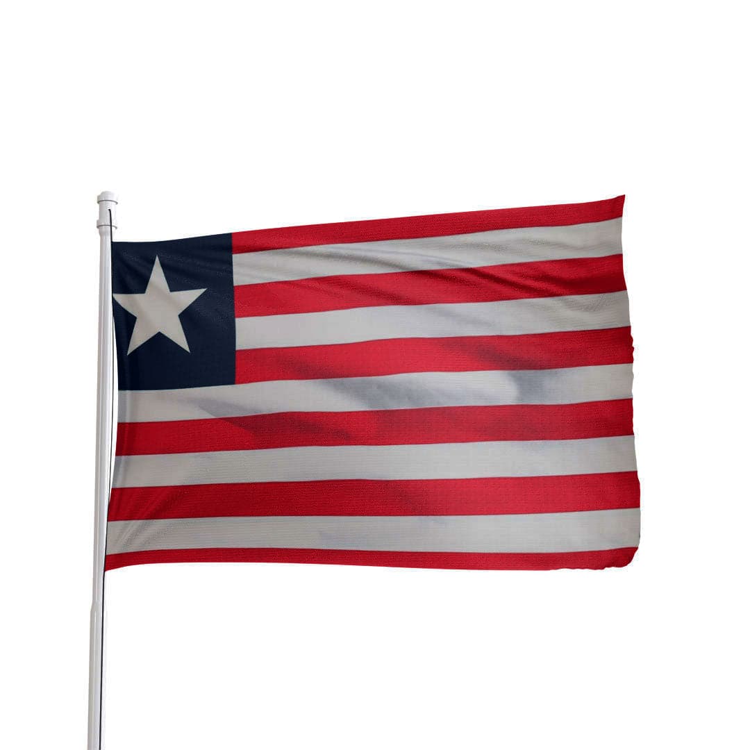 3x5 ft Liberia flag made of 100% nylon with brass grommets by Atlantic Flag & Pole Inc.