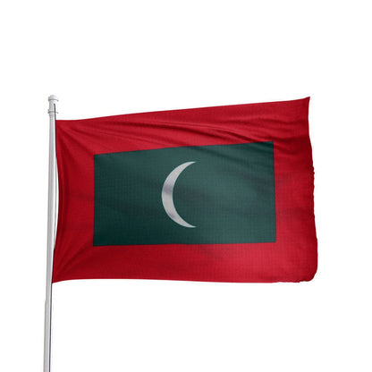3x5 ft Maldives flag in vibrant colors, made of 100% nylon with brass grommets by Atlantic Flag & Pole Inc.