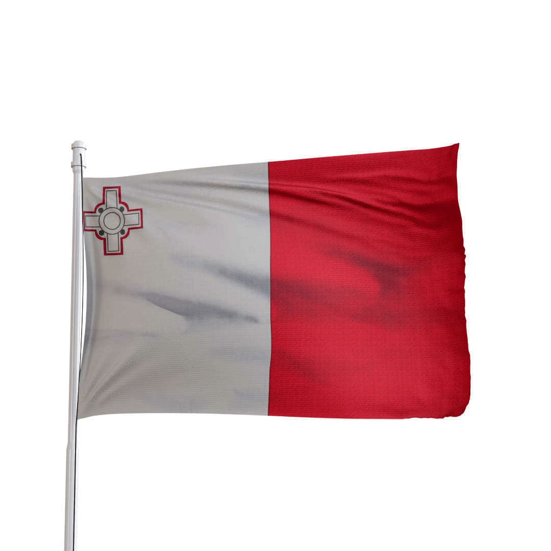 Malta 3x5 ft nylon outdoor flag with brass grommets and canvas heading by Atlantic Flag & Pole Inc.