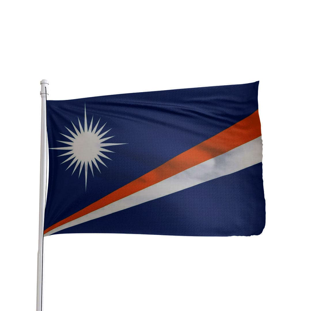 Marshall Islands 3x5 ft nylon flag with brass grommets and canvas heading by Atlantic Flag & Pole Inc.