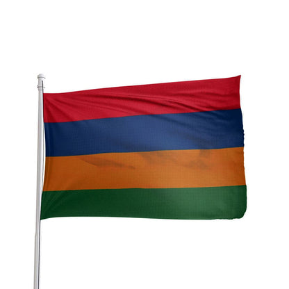 3x5 ft Mauritius flag made of 100% nylon with brass grommets by Atlantic Flag & Pole Inc.