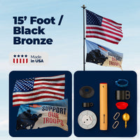 Thumbnail for Skip Bedell Memorial Day Telescoping Flagpole Package Deal