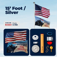 Thumbnail for Skip Bedell Memorial Day Telescoping Flagpole Package Deal