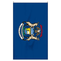 Thumbnail for Michigan state flag in vibrant colors, made in the USA by Atlantic Flag & Pole Inc.