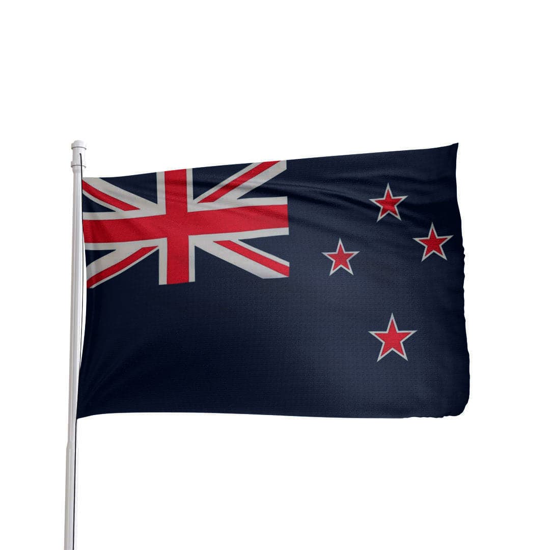 New Zealand 3x5 ft nylon outdoor flag with brass grommets and canvas heading by Atlantic Flag & Pole Inc.