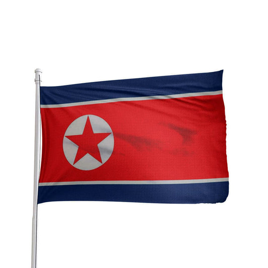 North Korea flag 3x5 ft made of 100% nylon with brass grommets, by Atlantic Flag & Pole Inc.