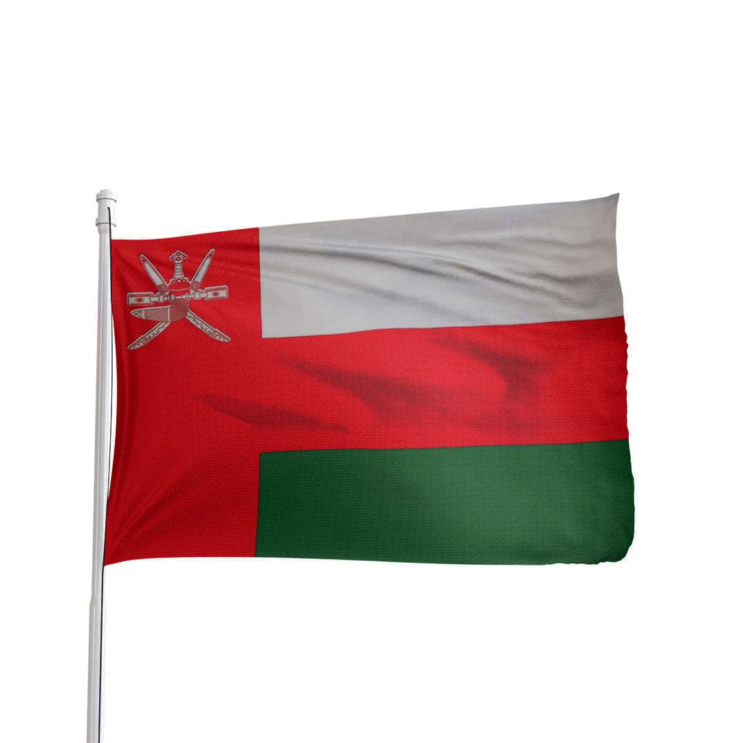 Oman flag 3x5 ft made of 100% nylon with brass grommets by Atlantic Flag & Pole Inc.