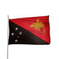 Thumbnail for Papua New Guinea flag featuring vibrant red, black, and yellow colors, by Atlantic Flag & Pole Inc.