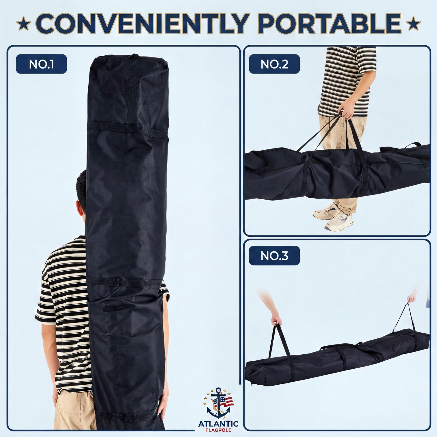 Phoenix Telescoping Flagpole Carrying Case & Heavy-Duty Storage Bag