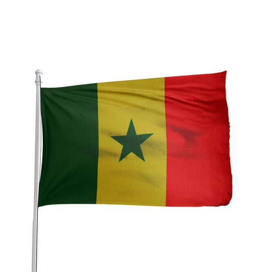 Senegal flag 3x5 ft made of 100% nylon with brass grommets by Atlantic Flag & Pole Inc.