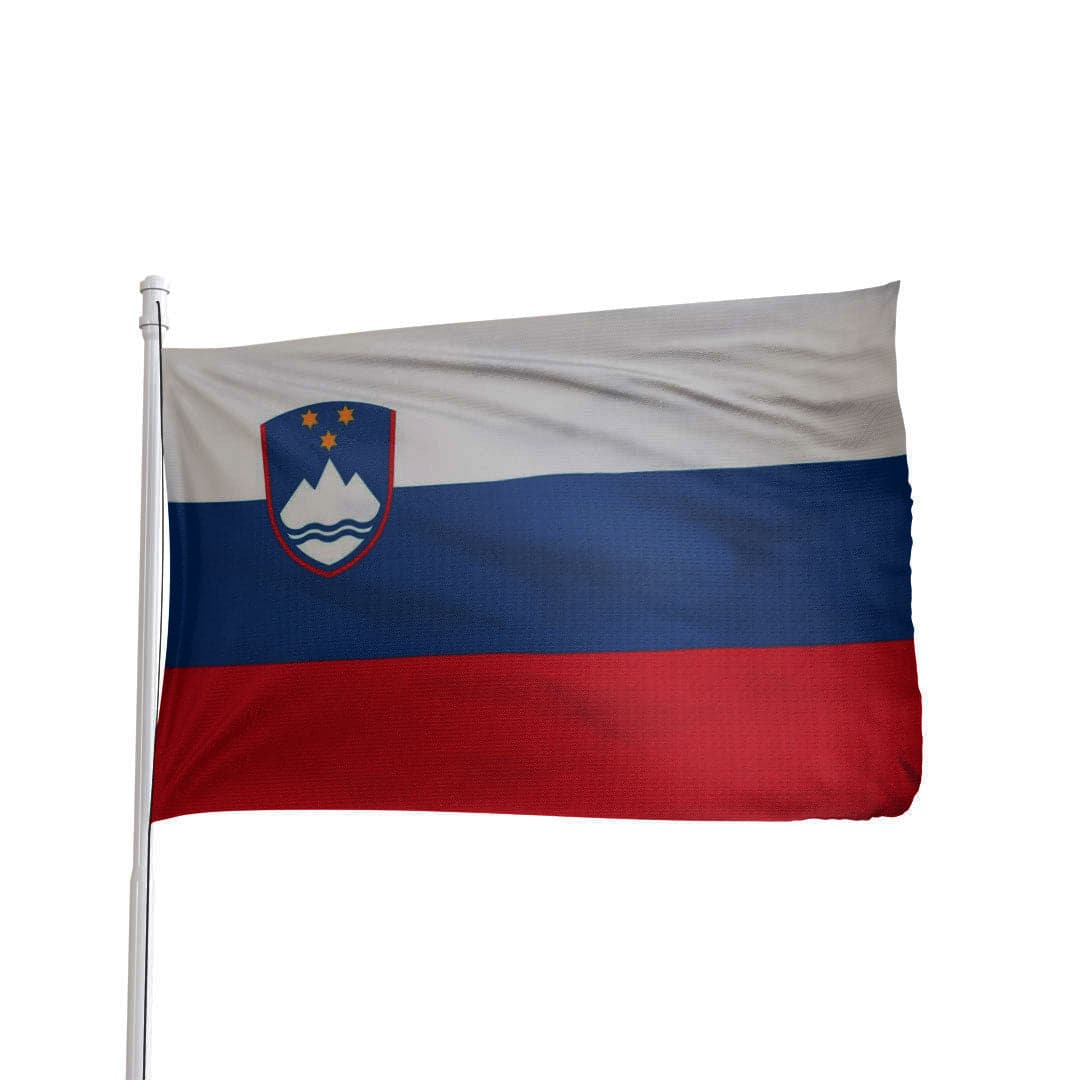 3x5 outdoor nylon Slovenia flag with brass grommets and canvas heading by Atlantic Flag & Pole Inc.
