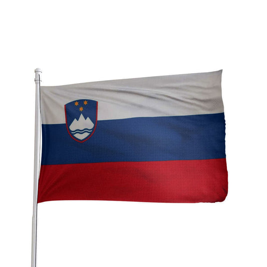 3x5 outdoor nylon Slovenia flag with brass grommets and canvas heading by Atlantic Flag & Pole Inc.
