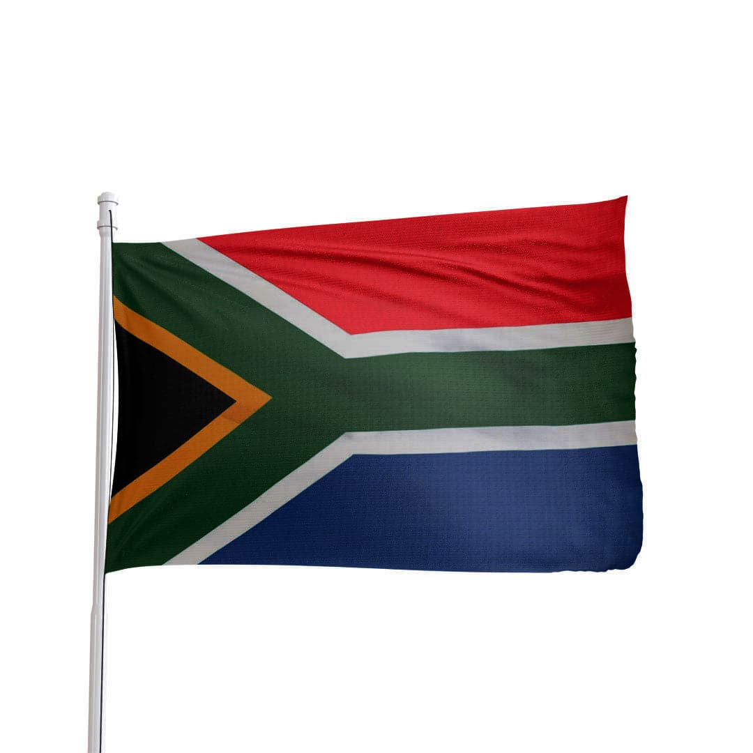 South African flag with vibrant colors, made of durable fabric by Atlantic Flag & Pole Inc.