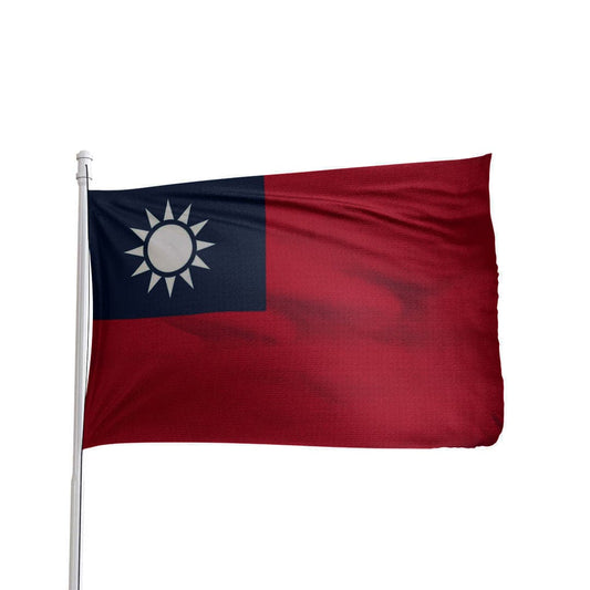 Taiwan Flag by Atlantic Flag & Pole Inc., vibrant colors, durable fabric, ideal for indoor or outdoor display.