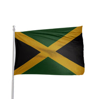 Thumbnail for Jamaica flag featuring black, green, and yellow colors, made by Atlantic Flag & Pole Inc.