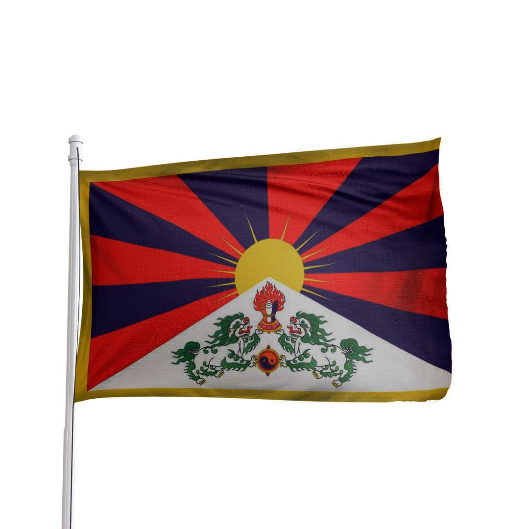 Tibet flag featuring vibrant colors and design by Atlantic Flag & Pole Inc.