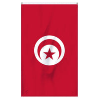 Thumbnail for Tunisia National Flag for sale to buy online from Atlantic Flag and Pole. Red flag with a white circle in the center with a red crescent moon.