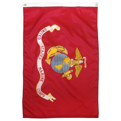 United States Marine Corps flag in vibrant colors, made by Atlantic Flag & Pole Inc.