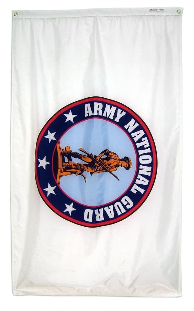 3x5 nylon Army National Guard flag in vibrant colors by Atlantic Flag & Pole Inc., ideal for outdoor display.