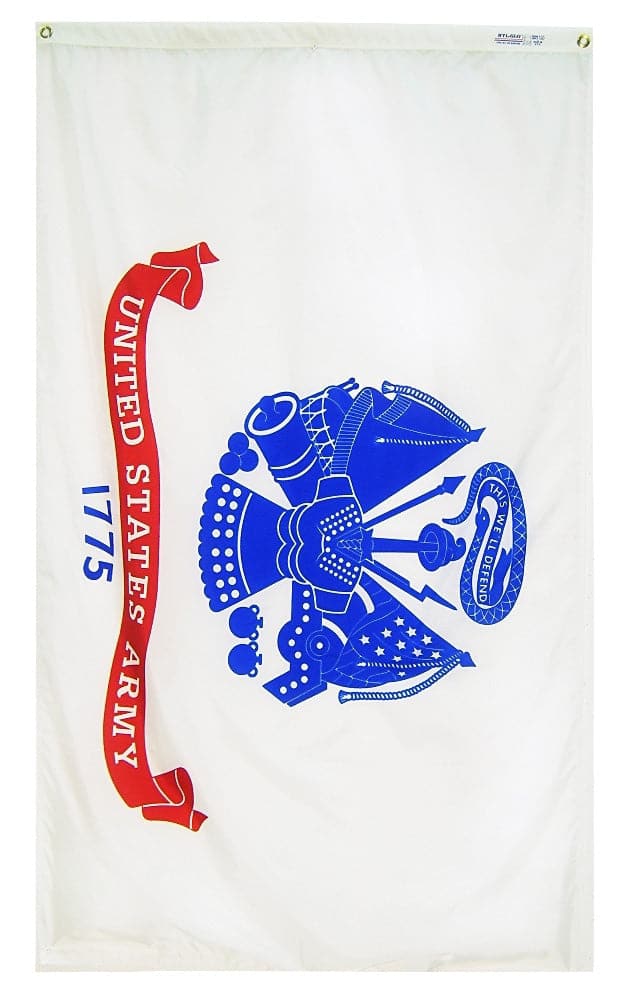 United States Army flag made of durable polyester by Atlantic Flag & Pole Inc., featuring vibrant colors and reinforced edge