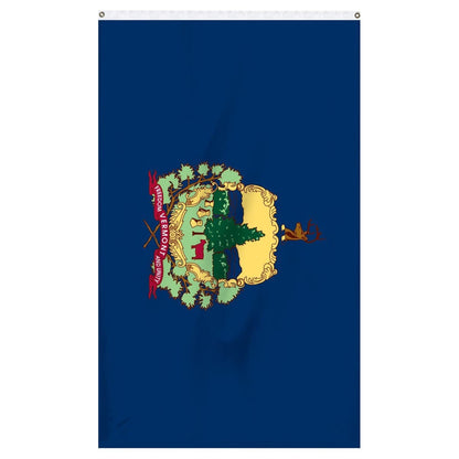 Vermont State Flag by Atlantic Flag & Pole Inc., featuring green and gold colors with state emblem.