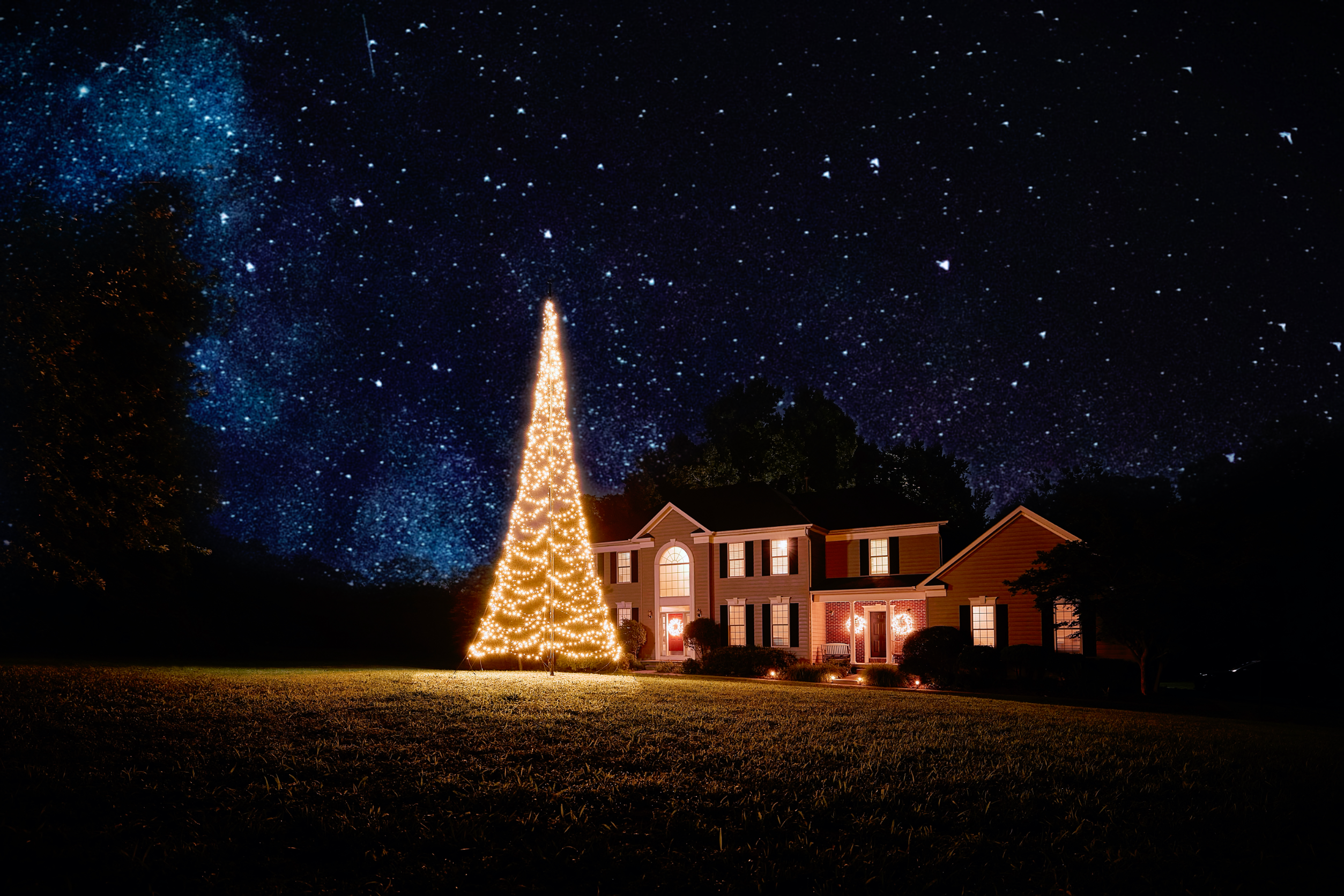 LED Christmas Tree for Flagpole on Sale