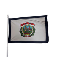 Thumbnail for West Virginia state flag with blue and white colors featuring the state seal, by Atlantic Flag & Pole Inc.