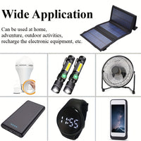 Thumbnail for 1Pc Portable USB Foldable Solar Panel - Waterproof Folding Solar Panels for Mobile Phone Battery and Tablets Charger, and for Outdoor Camping Home