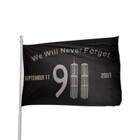Thumbnail for We Will Never Forget 9/11 Commemorative Premium Oxford Flag Black 3FT x 5FT