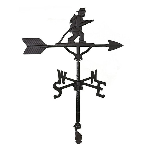 Black fire fighter decorative weathervane