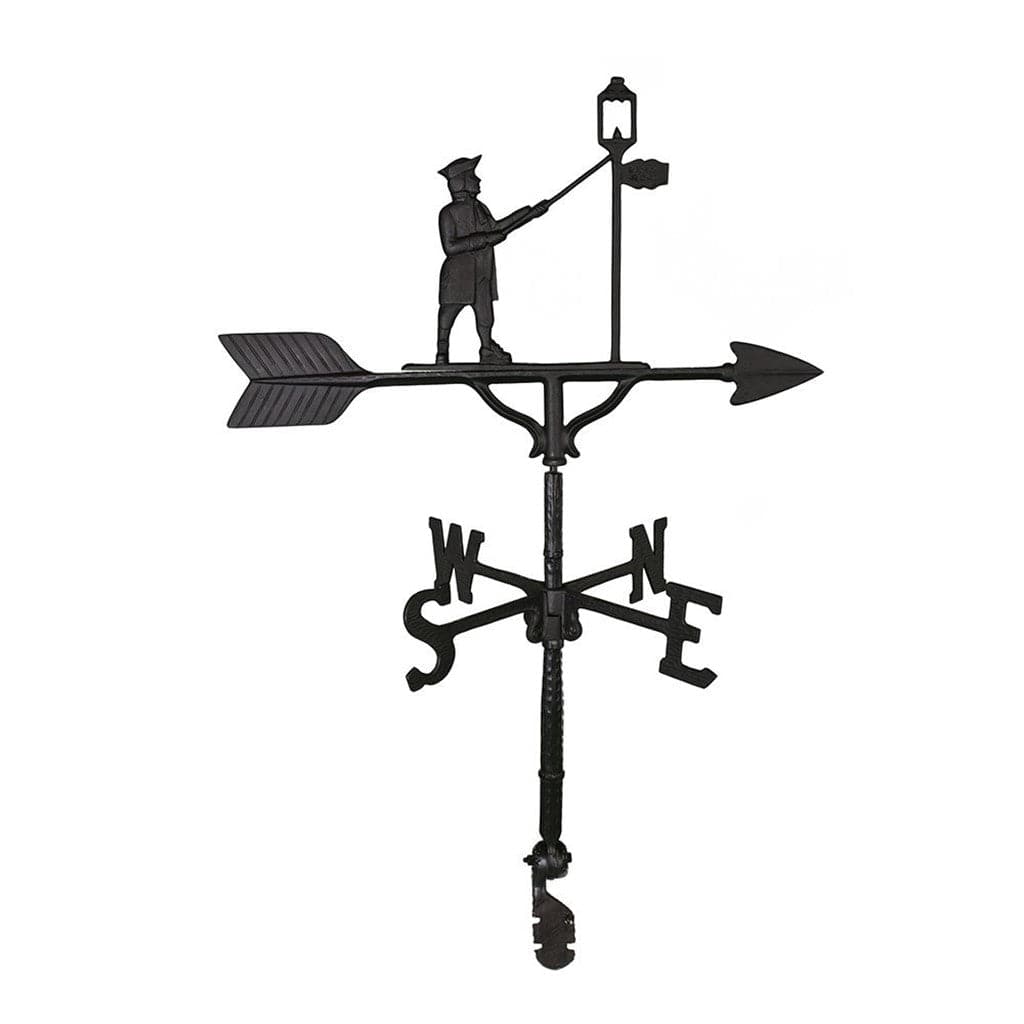 Black lamplighter decoration on top of a weathervane for sale and made in America image
