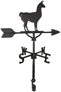 Thumbnail for Black Llama decoration on top of a weathervane