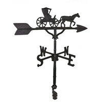 Thumbnail for Old time doctor riding in a horse drawn carriage weathervane image black colored