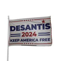 DESANTIS 2024 KEEP AMERICA FREE 2024 Flag White 3' x 5' Size – Atlantic  Flagpole