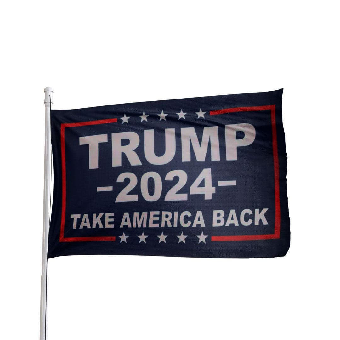 Donald Trump 2024 President USA Flag Badge Reel Holder — Apedes