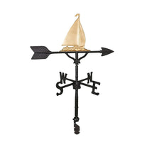 Thumbnail for Sailboat on the water sitting on a weathervane gold