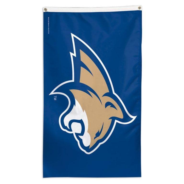 NCAA Montana State Bobcats team flag for sale fly on a two flag flagpole