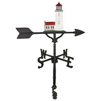 Thumbnail for Natural colored lighthouse with cottage weathervane that looks like nubble light in maine