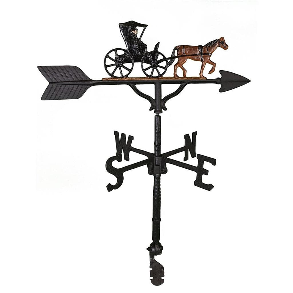 Old time doctor riding in a horse drawn carriage weathervane image naturally colored