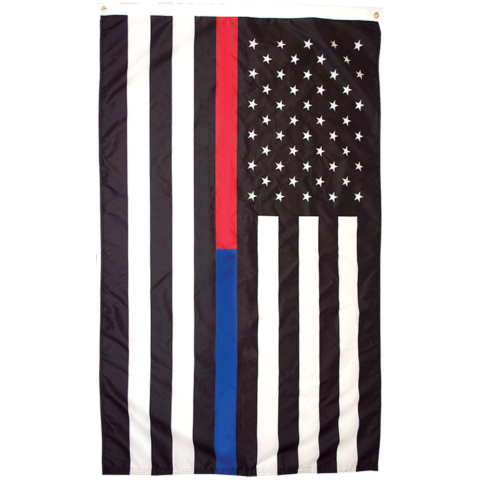 american flag with blue and red thin line for sale online