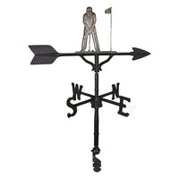 Thumbnail for Iron golfer with putter golfing on top of a weathervane with a flag image