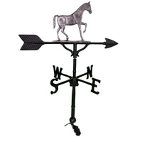 Thumbnail for Silver horse walking on top of a weathervane image