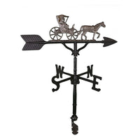 Thumbnail for Old time doctor riding in a horse drawn carriage weathervane image swedish iron colored