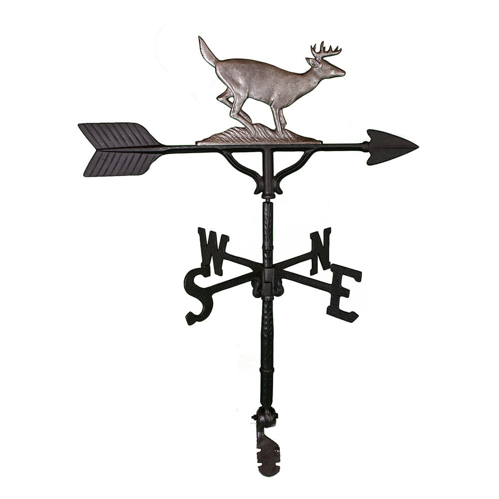 swedish iron colored deer with antlers weathervane