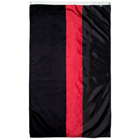 Thin red line black flag for firefighters for sale online